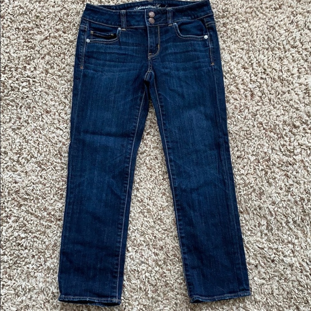 American Eagle Denim Stretch Capris Size 2